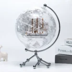 Wellfun New Products 2024 Mova Decoration World Sailboat Novelty Gifts Globe Earth Globe Decor Globe