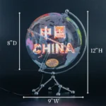 Factory Price Custom Size Clear World Map With Holographic Fan LED Display - Image 3