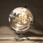 Wellfun Supplier DIY Desktop Decoration Modern Design Metal World Map Globes Student Tool - Image 5