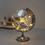 Wellfun Transparent Office Decor Creative Crafts Silver HD Printed Map Desk Novelty Gifts Globe Earth Globe Decor Globe - Image 3