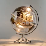 Wellfun High Quality Teaching Globe in English 20CM 8Inch, Ordinary Globe Desktop Transparent World Earth Globe - Image 2