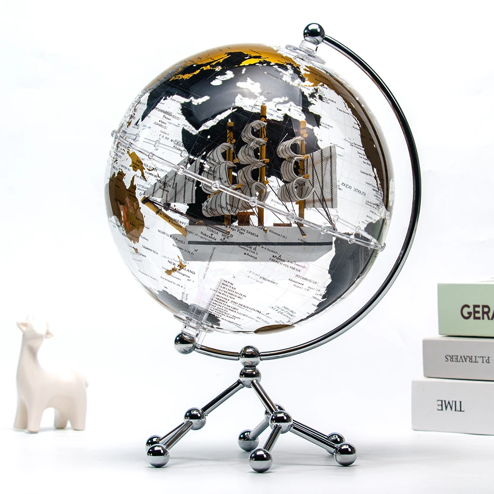 H2c5042e68cad43168bd3c8df4cb17c08Z.webp Geography for Education Metal World Mpa Rotating Earth Teaching Globes for Kids and Children Gifts - Image 1