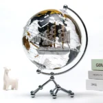 OEM ODM Customized HD Printing Acrylic Clear Eearth Globe Illuminated Table Decor Globes