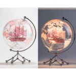Wellfun Interactive Kids Globe Earth Antique Metal World Transparent Revolving 20cm  25cm Novelty Gifts Globe Earth Globe Decor - Image 6