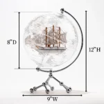 Illuminated World Map Transparent Rotating Globe With Stand for Birthday Gift or Souvenir Gift - Image 3