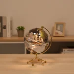 Wellfun Wall Decor Map Decorative Accessories Nautical Brass Home and Novelty Gifts Globe Earth Globe Decor Globe