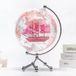 Wellfun Transparent Surface Rotating World Map Globe With LED Light