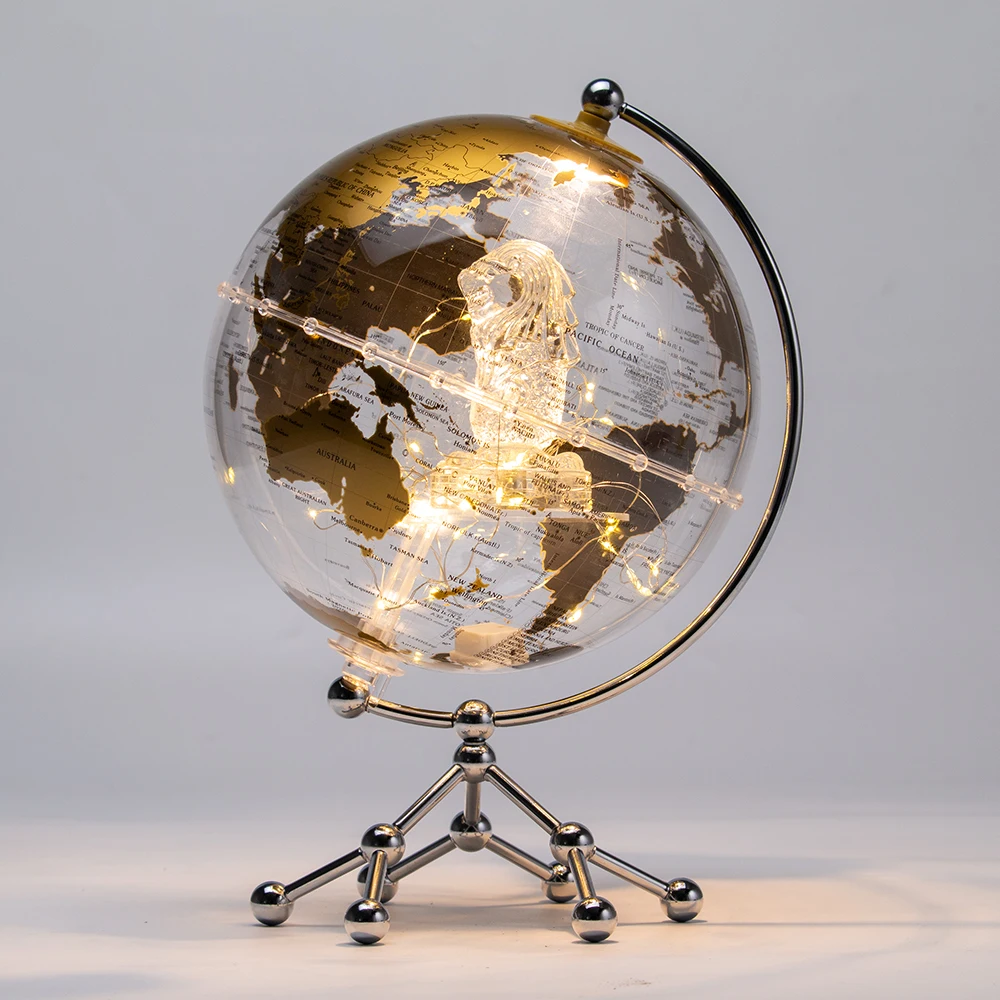 H57d798b11dd14ec1ab03211dfb4196ecK.webp Modern Light Luxury Globes Decor Office Study Desktop Table Living Room Home Accessories Earth World Globe - Image 1