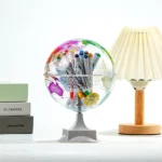 Fashion Iron Plastic World Rotating With Metal Sand Pend Light String Decoration for Home Desk - Image 3