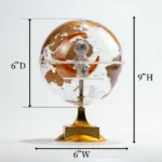 Fashion Iron Plastic World Rotating With Metal Sand Pend Light String Decoration for Home Desk - Image 2