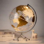 25cm Acrylic Plastic Iron Transparent Tabletop USB Globe Lamp Earth Globe for Souvenir Gift