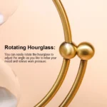 Wellfun Modern Design Stock Brass Hourglass 30 Min Rotating Stand Timer - Image 5