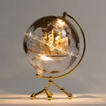 8 Inch Coloured World Globe Christmas Ornament Gift Decorative Globe Earth Silver Globes - Image 5