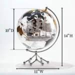 Wellfun Supplier DIY Desktop Decoration Modern Design Metal World Map Globes Student Tool - Image 2