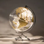 Wellfun 10Inch 25CM Acrylic Plastic Gold Education Earth Globes Geographic - Image 3