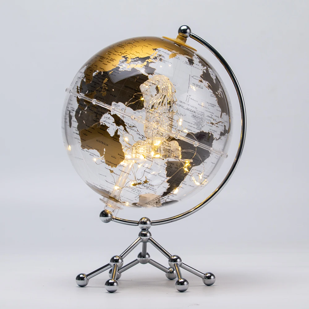 H9ba54b598c8c44c68784684d8074bf1a3.webp Wholesale Sphere Earth Map Ball Teching Art Crafts Ornament Gift World Globes English Table Decoration Home Globe - Image 1