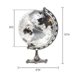 Hot Selling 8Inch Desk Decor Silver Earth World Globe - Image 2