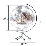 Wellfun High Quality Teaching Globe in English 20CM 8Inch, Ordinary Globe Desktop Transparent World Earth Globe - Image 3