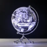 Wellfun Light Transparent Earth Globe Metal Acrylic Decorative Desk Globe Geography Education Toy Terrestrial - Image 2