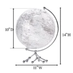 Wellfun 10Inch White Transparent Earth Globe for Teaching Education Tool - Image 4