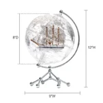 Wellfun Crystal White Acrylic Outdoor Large World Geographic Display Light Backyard Novelty Gifts Globe Earth Globe Decor Globe - Image 3