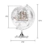 Wellfun Executive Gift Stand Decorations for Home Stable Heavy Metal Novelty Gifts Globe Earth Globe Decor Globe - Image 2