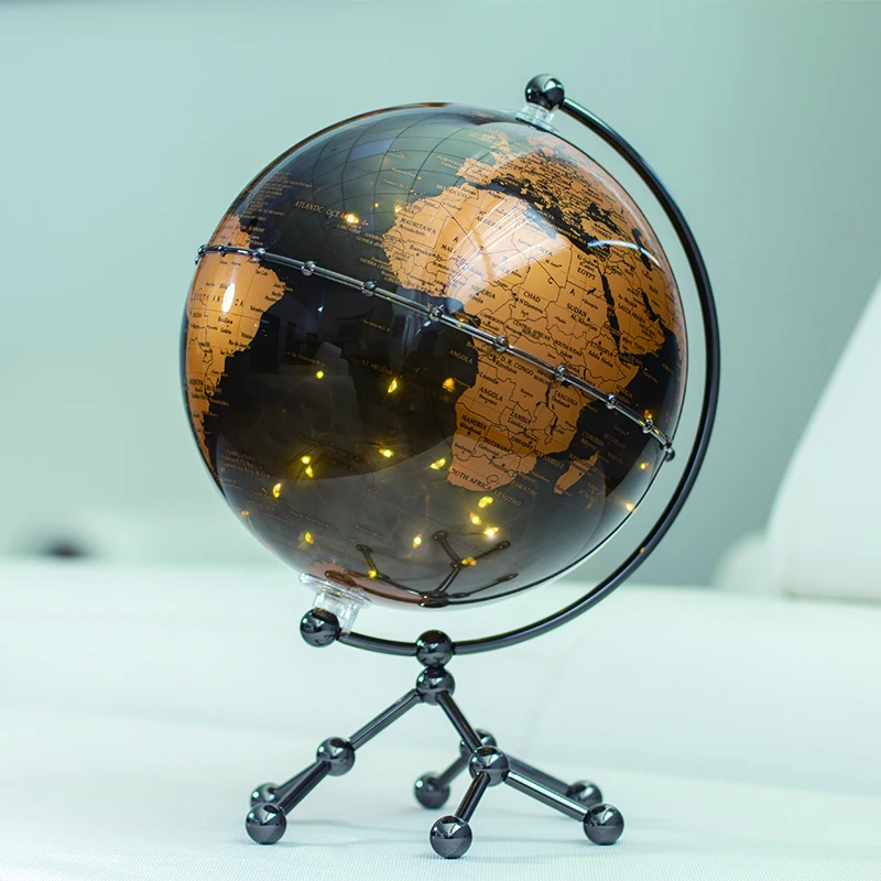 Hd6f79799cb304c3c875ca4b8bf9f5ee5i.webp Wellfun Nova Floating Earth Terrestrial Sculpture Large 10 Inch World in English Novelty Gifts Globe Earth Globe Decor Globe - Image 1