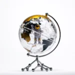 Wellufn 360 Clear Rotation World Globe Desktop Educational for Kids Novelty Gift Globes