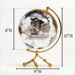 Wellfun Factory World Map Transparent Globe for Office Decor Table Decor Gift and Education - Image 2