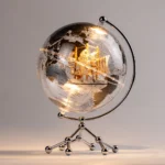 OEM Earth Globe Metal Stand Design Gold HD Clear Globe Business Gift World Globe - Image 4