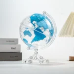 Wellfun Factory Wholesale Small 360 Degree Rotating Plastic Globe Children's Blue Geography Globes