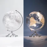 Wellfun 10Inch White Transparent Earth Globe for Teaching Education Tool - Image 3